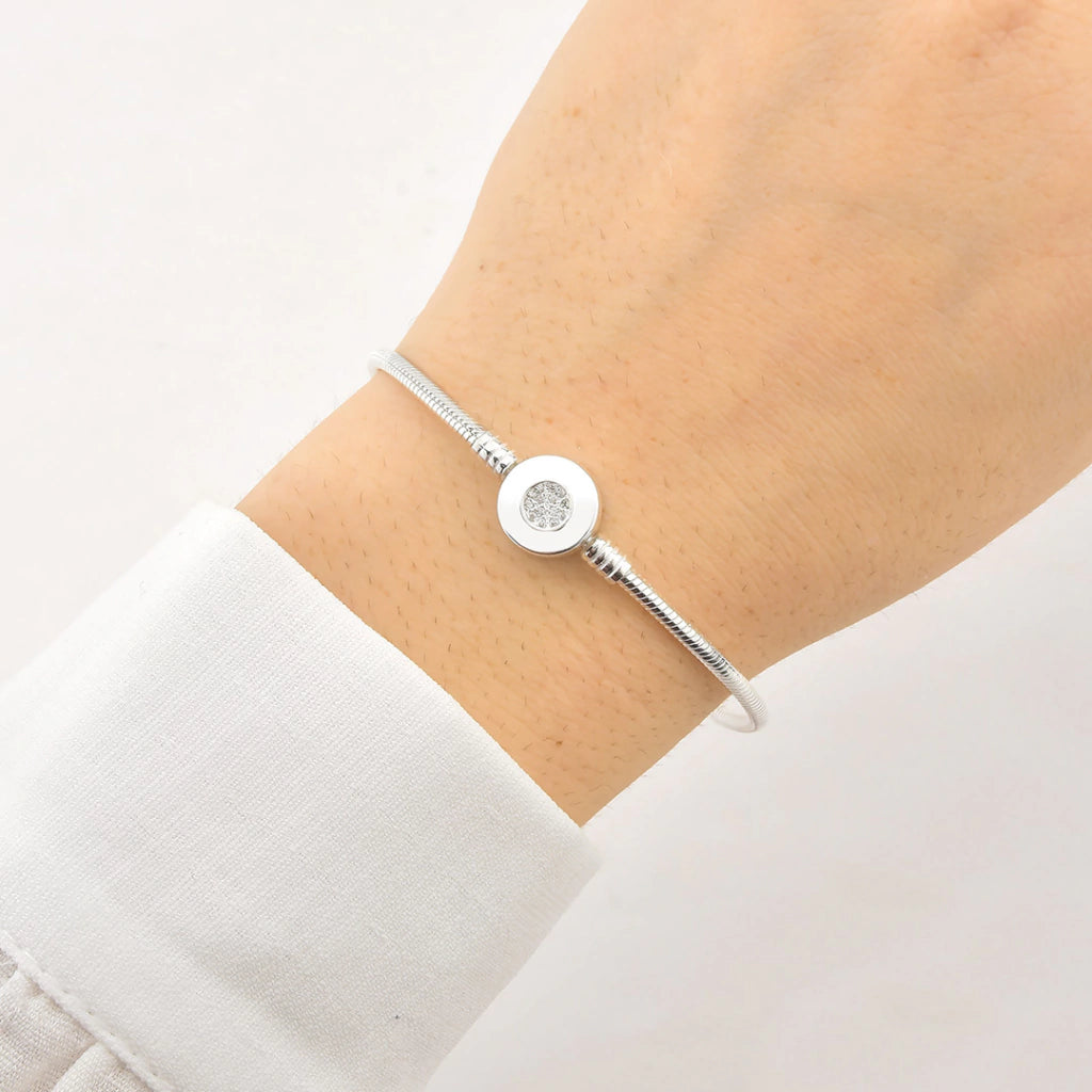 Pulseira de Berloque - Life Redondo Cravejado (Pronta Entrega)