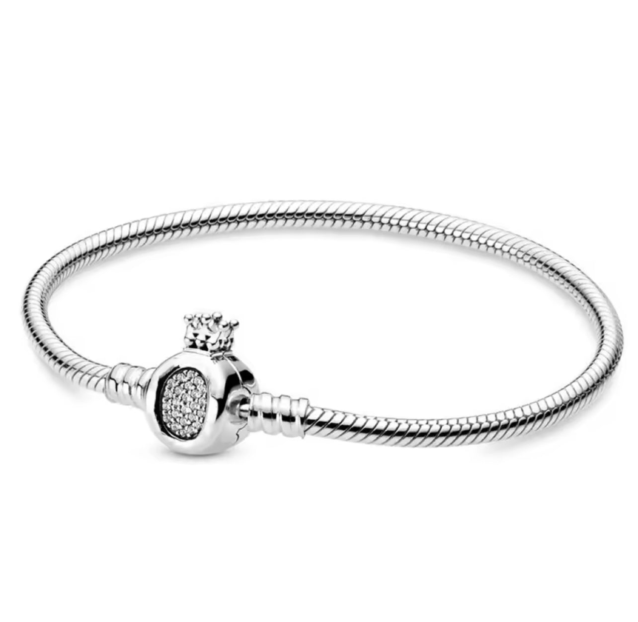 Pulseira de Berloque - Fecho Inspiração Com Coroa Em Cima